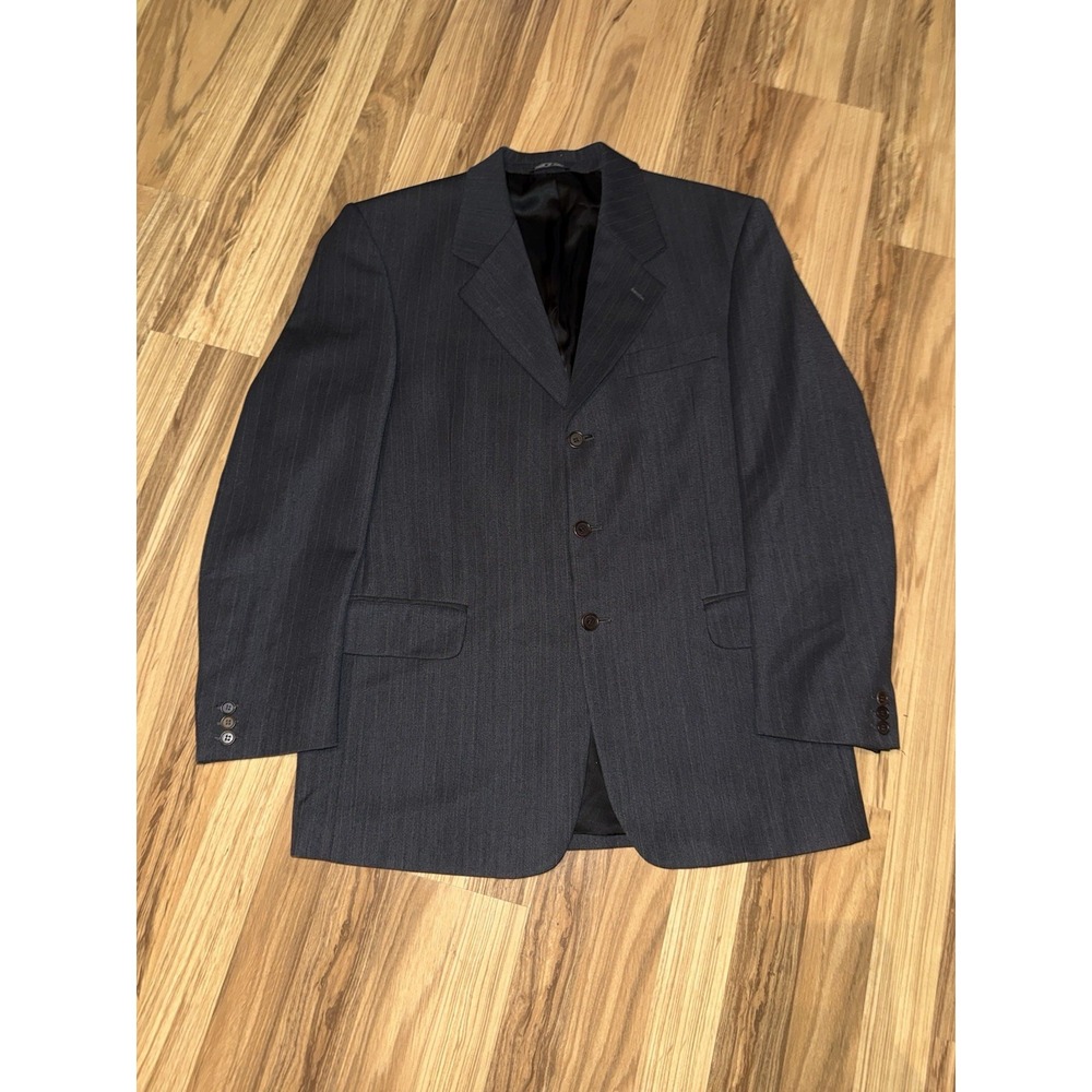 Today's Man Sport Coat Blazer Mens 40 R Wool‎ Made In Italy Sorrento Stripes